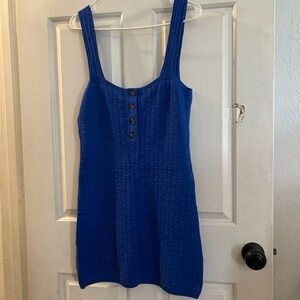 Free People Cobalt Blue Textured Sundress